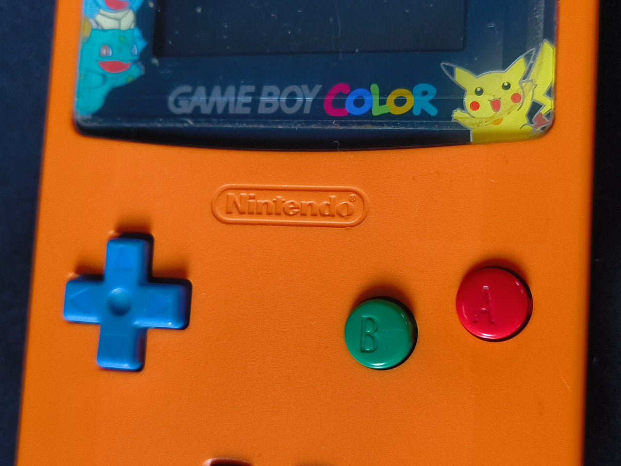 Nintendo Gameboy Color Pokemon Limited edition Orange color console -h0314-