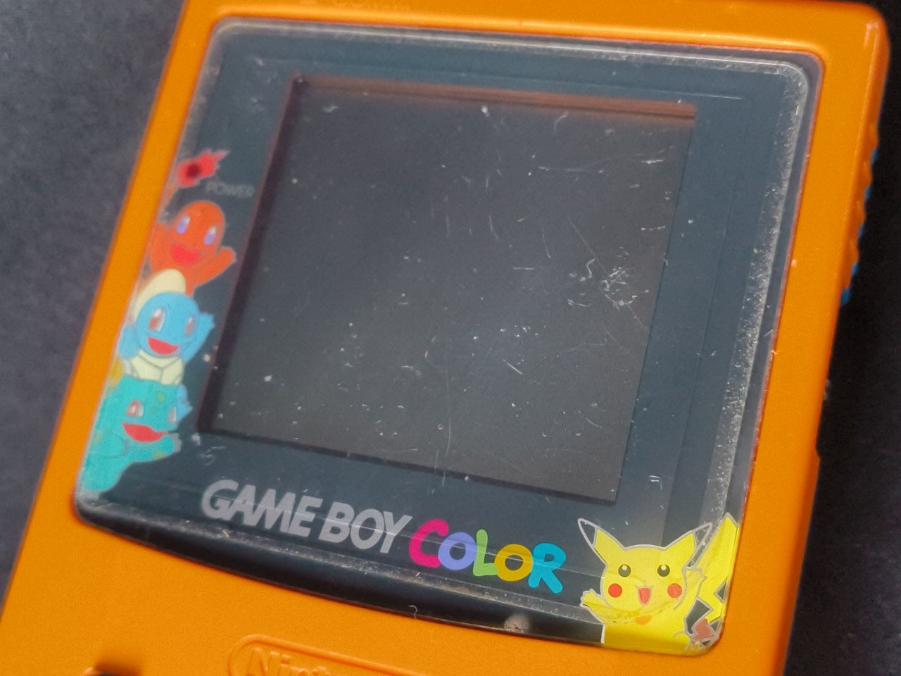 Nintendo Gameboy Color Pokemon Limited edition Orange color console -h0314-