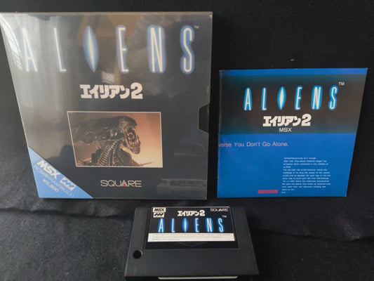 ALIENS 2 MSX/MSX2 Game Cartridge, w/Manual, Box set Working-h0315-