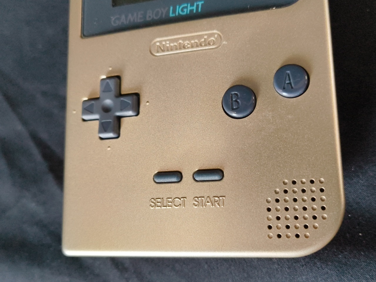 Used, Nintendo Gameboy Light Gold color console MGB-101 w/Game, Working-h0321-1