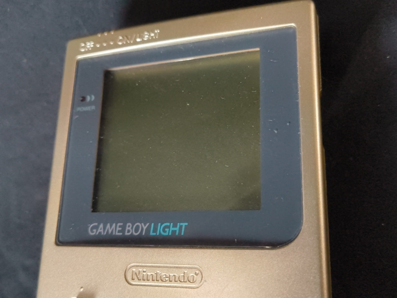 Used, Nintendo Gameboy Light Gold color console MGB-101 w/Game, Working-h0321-1