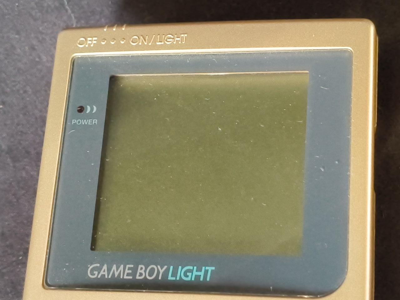 Used, Nintendo Gameboy Light Gold color console MGB-101 w/Game, Working-h0321-1
