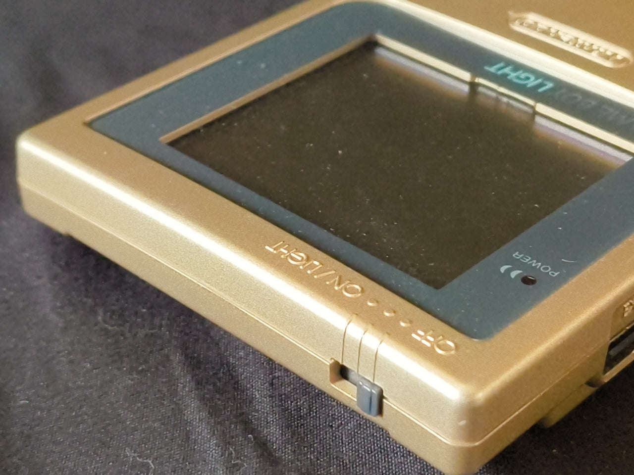 Used, Nintendo Gameboy Light Gold color console MGB-101 w/Game, Working-h0321-1