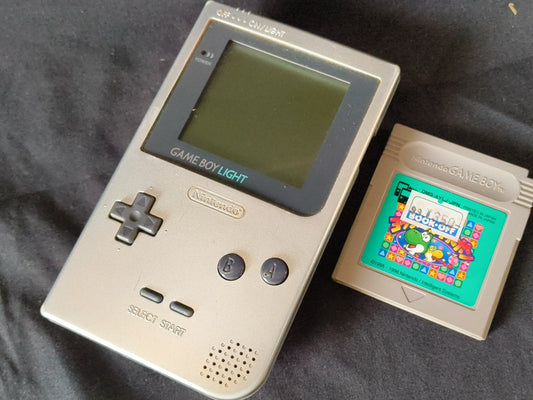 JUNK, Defective, Nintendo Gameboy Light silver color console HGB-101,-h0321-2