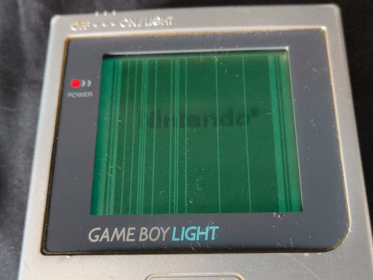 JUNK, Defective, Nintendo Gameboy Light silver color console HGB-101,-h0321-2