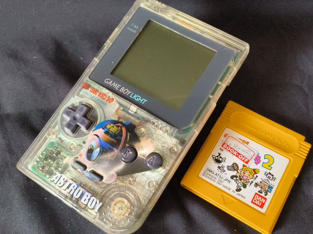 Nintendo Gameboy Light Limited ASTRO BOY Clear Edition console, Working-h0321-