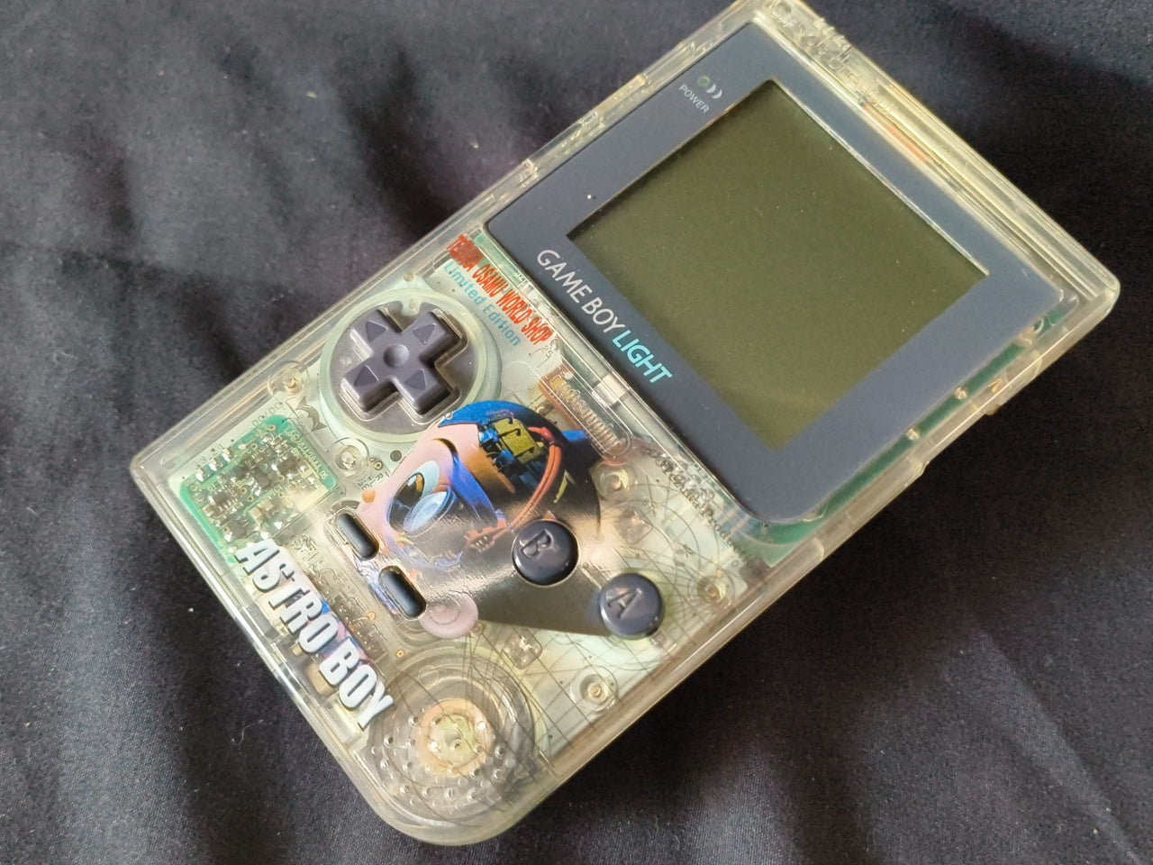 Nintendo Gameboy Light Limited ASTRO BOY Clear Edition console, Working-h0321-