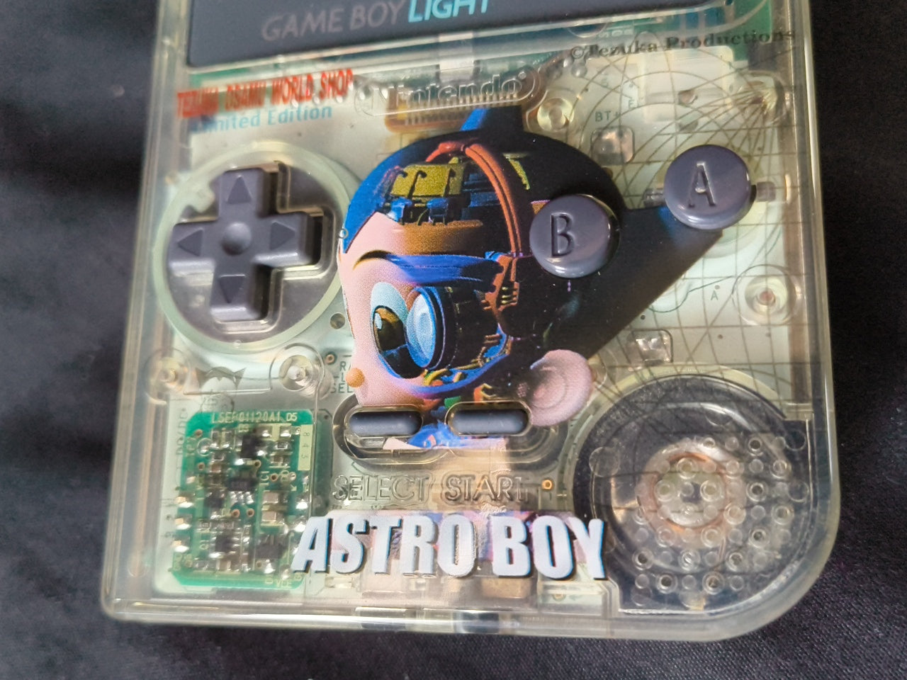 Nintendo Gameboy Light Limited ASTRO BOY Clear Edition console, Working-h0321-