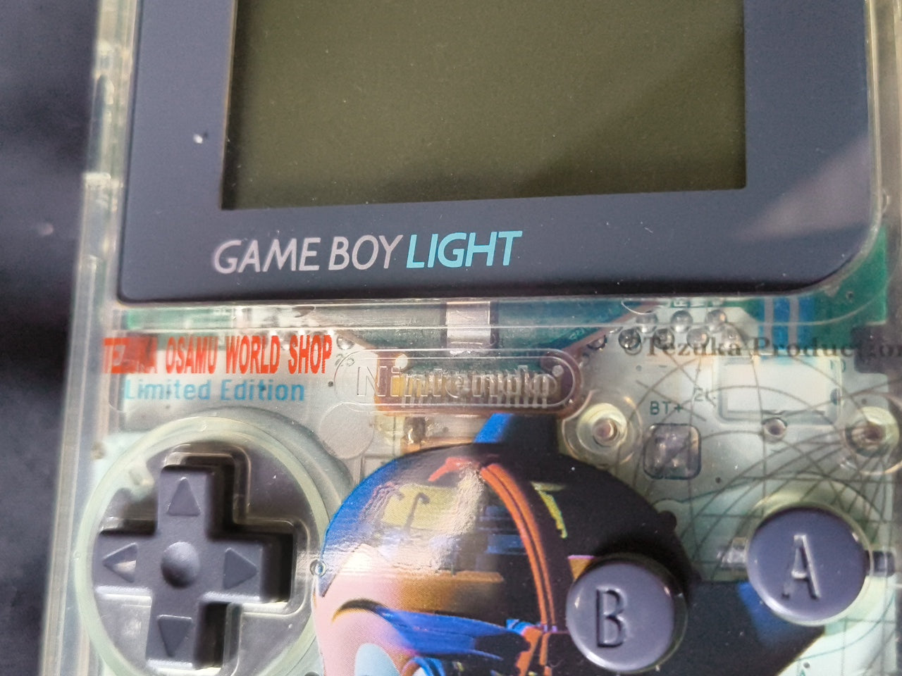 Nintendo Gameboy Light Limited ASTRO BOY Clear Edition console, Working-h0321-