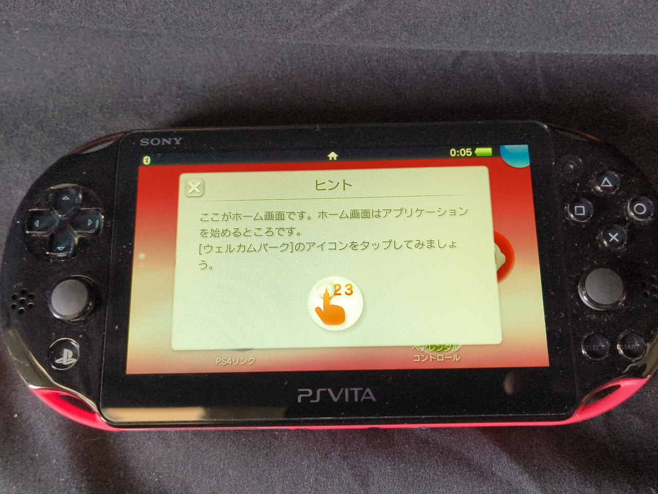 SONY PS Vita PCH-2000 ZA15 Pink Black Console/ Working, No charger-h0321-