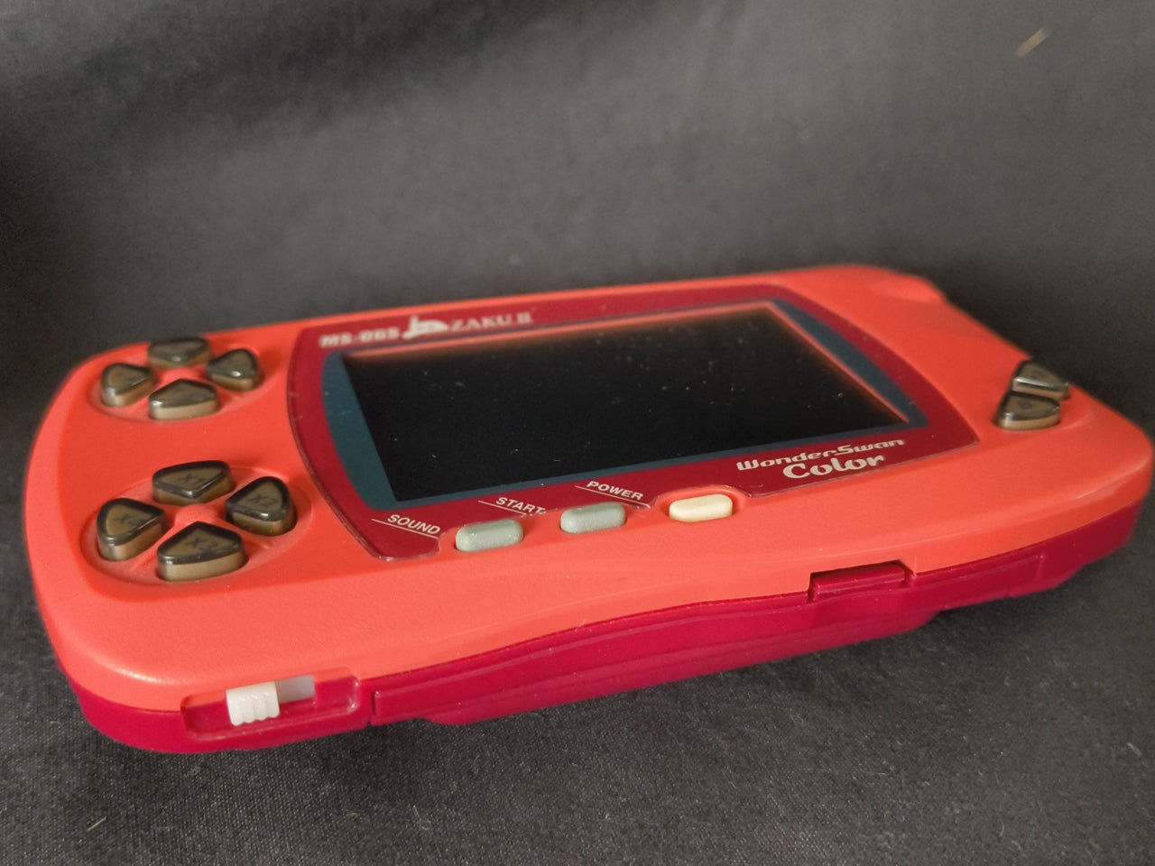 WONDERSWAN Color Console GUNDAM CHAR's ZAKU II Red Ver. w/manual, box set-h0324-