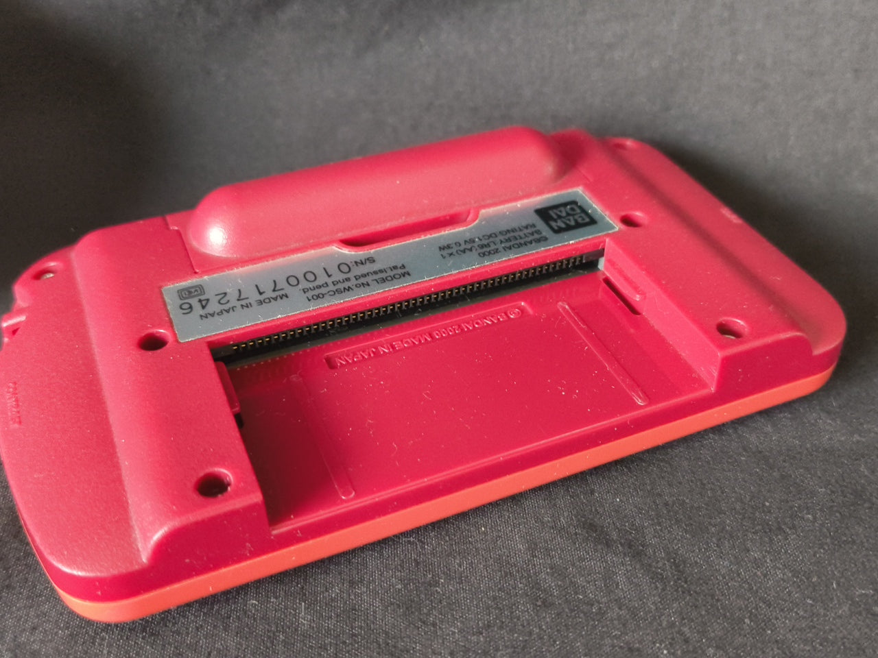 WONDERSWAN Color Console GUNDAM CHAR's ZAKU II Red Ver. w/manual, box set-h0324-