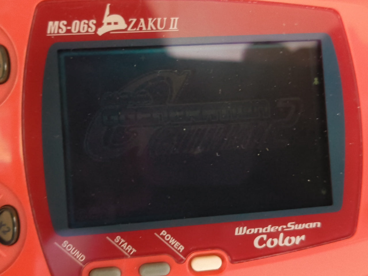 WONDERSWAN Color Console GUNDAM CHAR's ZAKU II Red Ver. w/manual, box set-h0324-