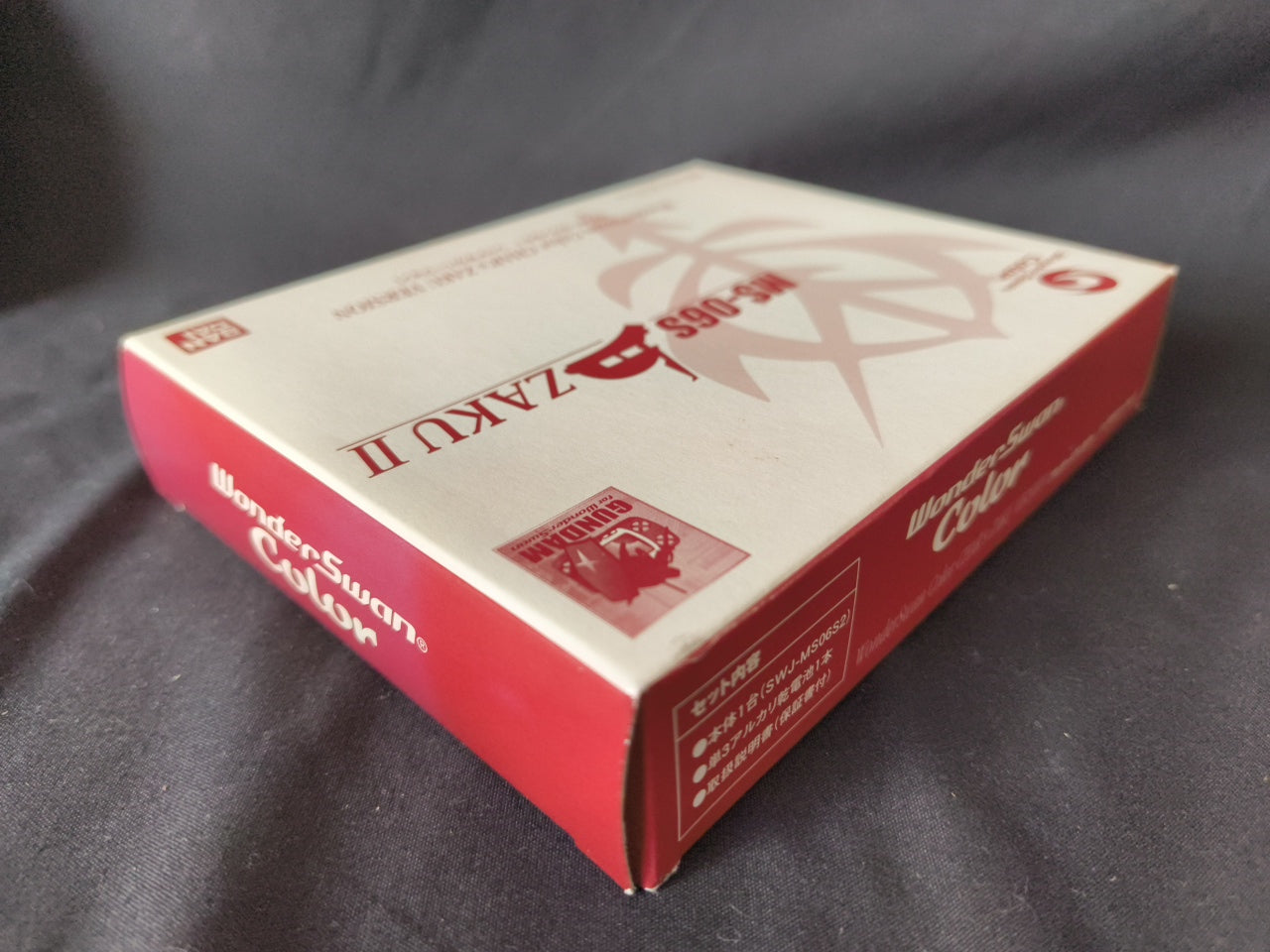 WONDERSWAN Color Console GUNDAM CHAR's ZAKU II Red Ver. w/manual, box set-h0324-