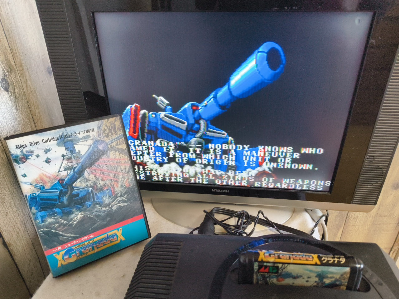 GRANADA SEGA MEGA DRIVE Genesis W/Manual, Box, working Japan-h0324-