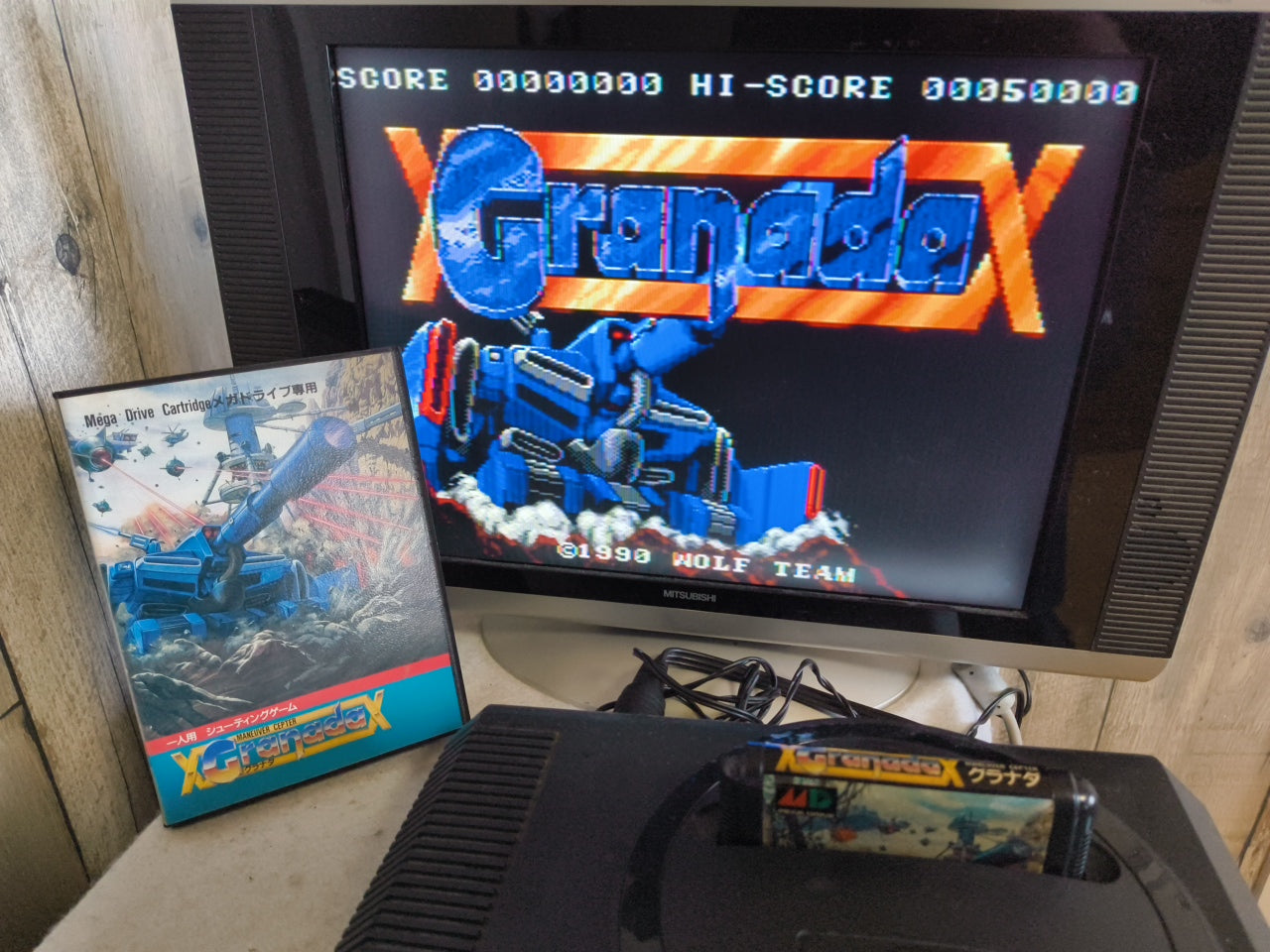 GRANADA SEGA MEGA DRIVE Genesis W/Manual, Box, working Japan-h0324-