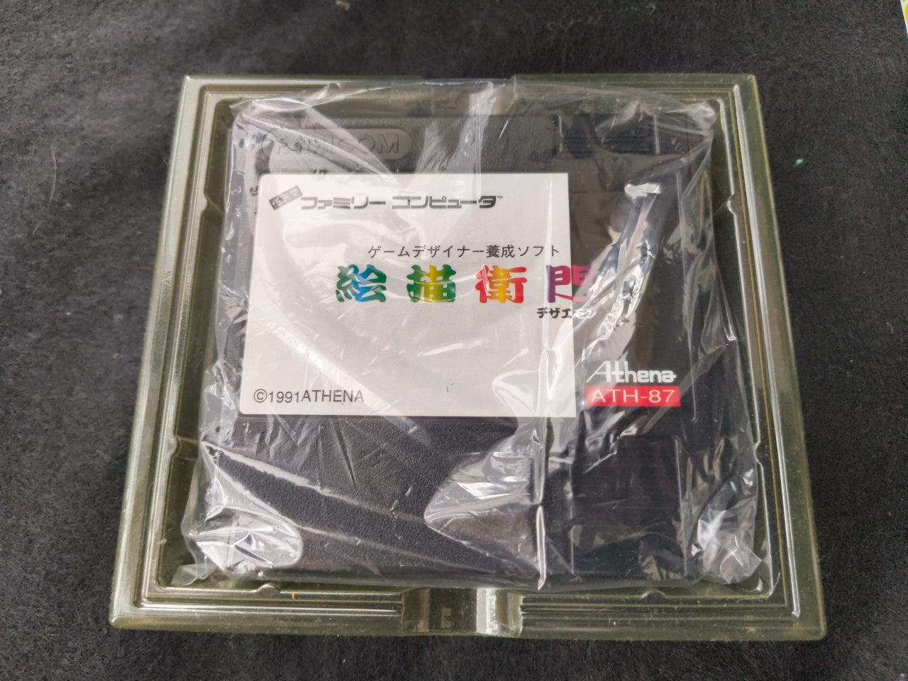 Dezaemon Nintendo FAMICOM Game, Cartridge, Manual, Box set, Japan Working-h0328-