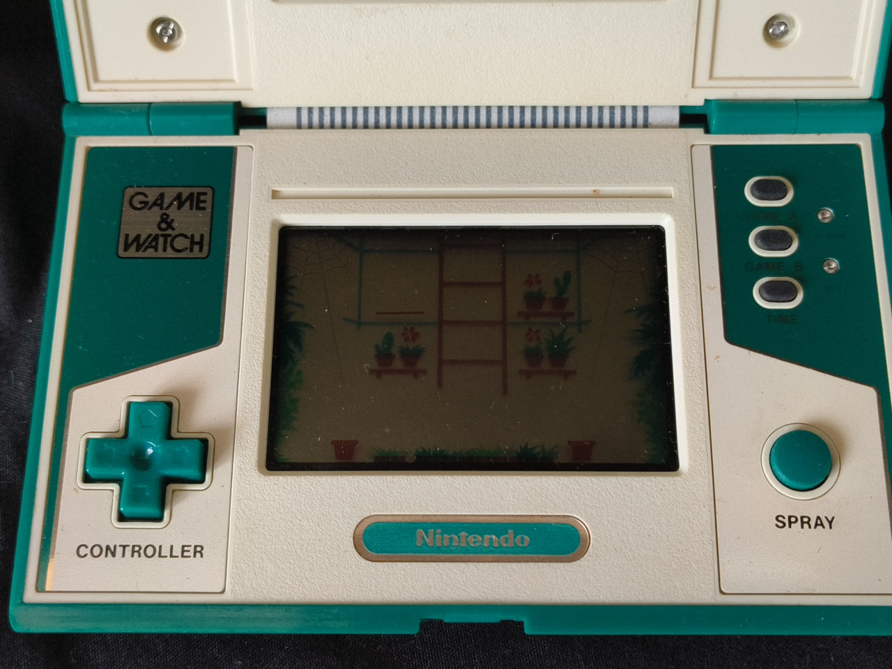 Used Nintendo Game & Watch GREEN HOUSE Multi Screen concole, working-h0331-