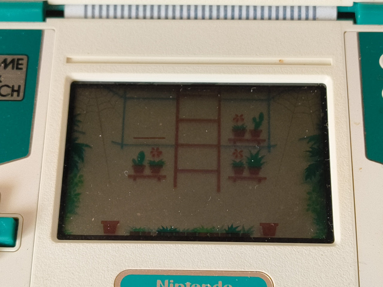 Used Nintendo Game & Watch GREEN HOUSE Multi Screen concole, working-h0331-