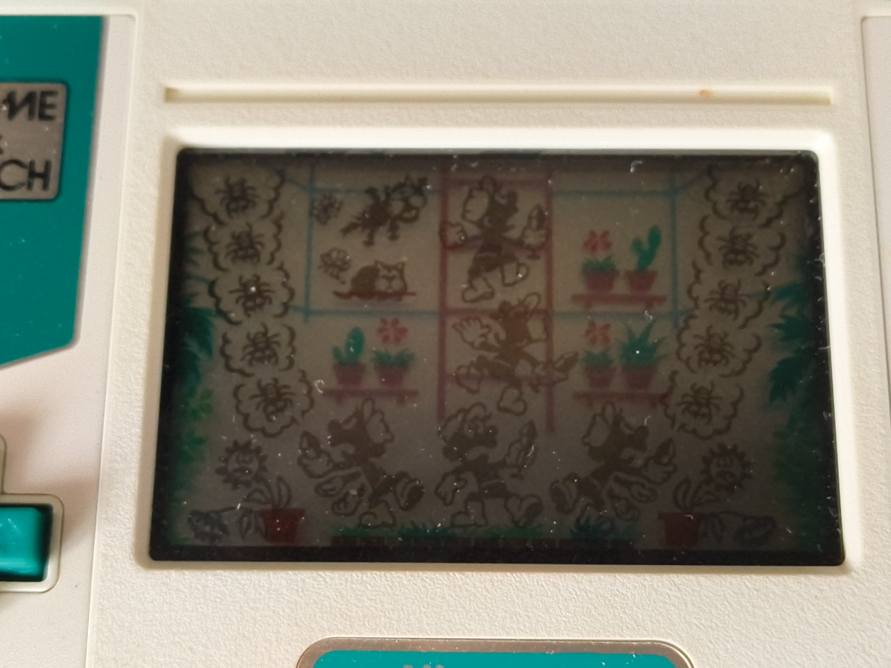 Used Nintendo Game & Watch GREEN HOUSE Multi Screen concole, working-h0331-