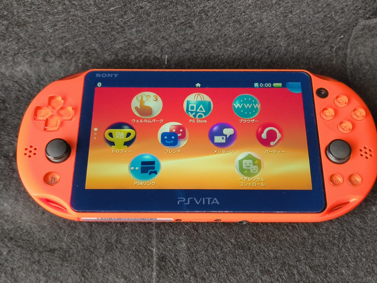 SONY PS Vita PCH-2000 Neon Orange Console 1GB, w/16g memory card, Working-h0405-