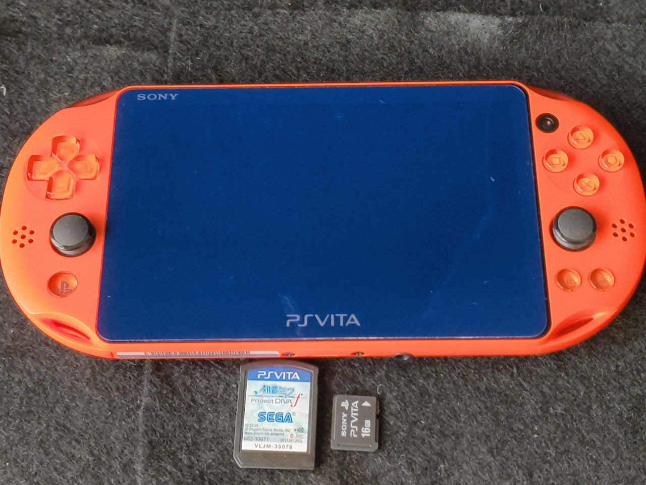 SONY PS Vita PCH-2000 Neon Orange Console 1GB, w/16g memory card, Working-h0405-