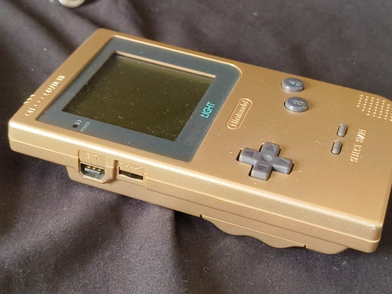 Nintendo Game boy Light Gold color console MGB-101,Manual, and box set-h0407-