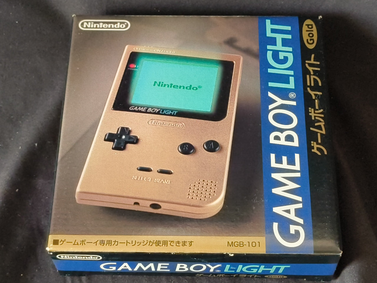 Nintendo Game boy Light Gold color console MGB-101,Manual, and box set-h0407-