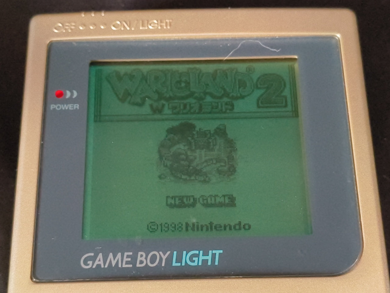 Nintendo Game boy Light Gold color console MGB-101,Manual, and box set-h0407-