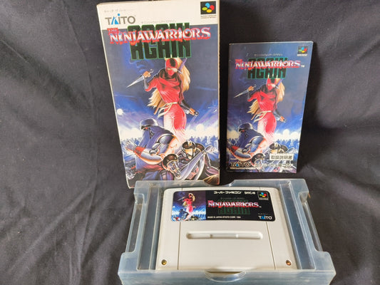 Ninja Warriors Again Super Famicom SFC, w/Manual, Box, Working Japan-h0408-