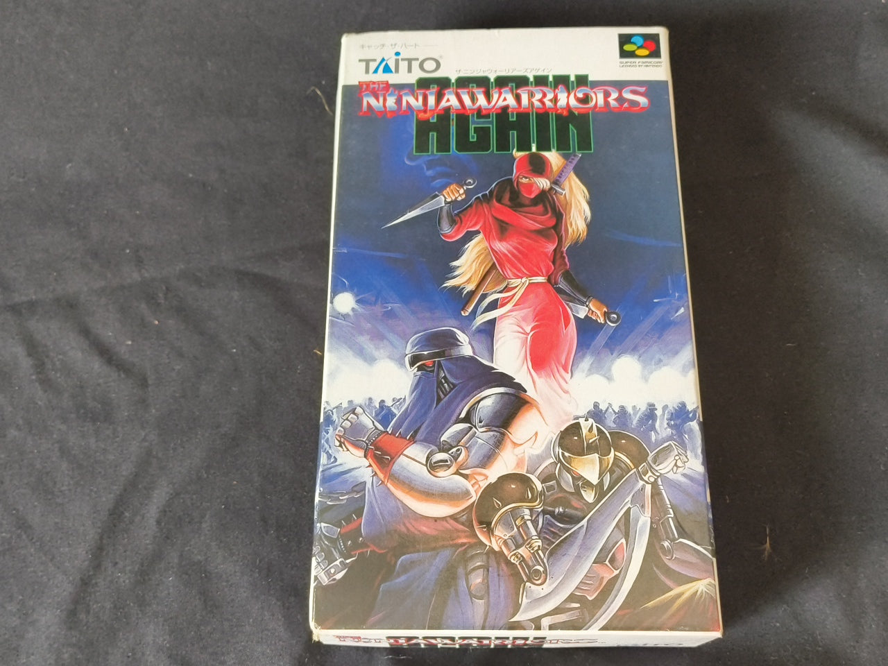 Ninja Warriors Again Super Famicom SFC, w/Manual, Box, Working Japan-h0408-