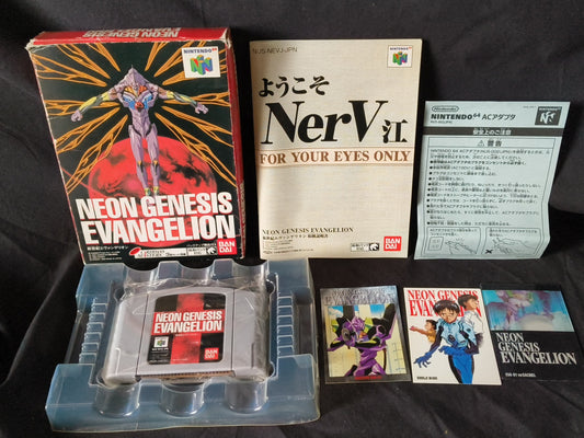 Used, NEON GENESIS EVANGELION with Bonus Cards set Nintendo 64 Japan-h0411-