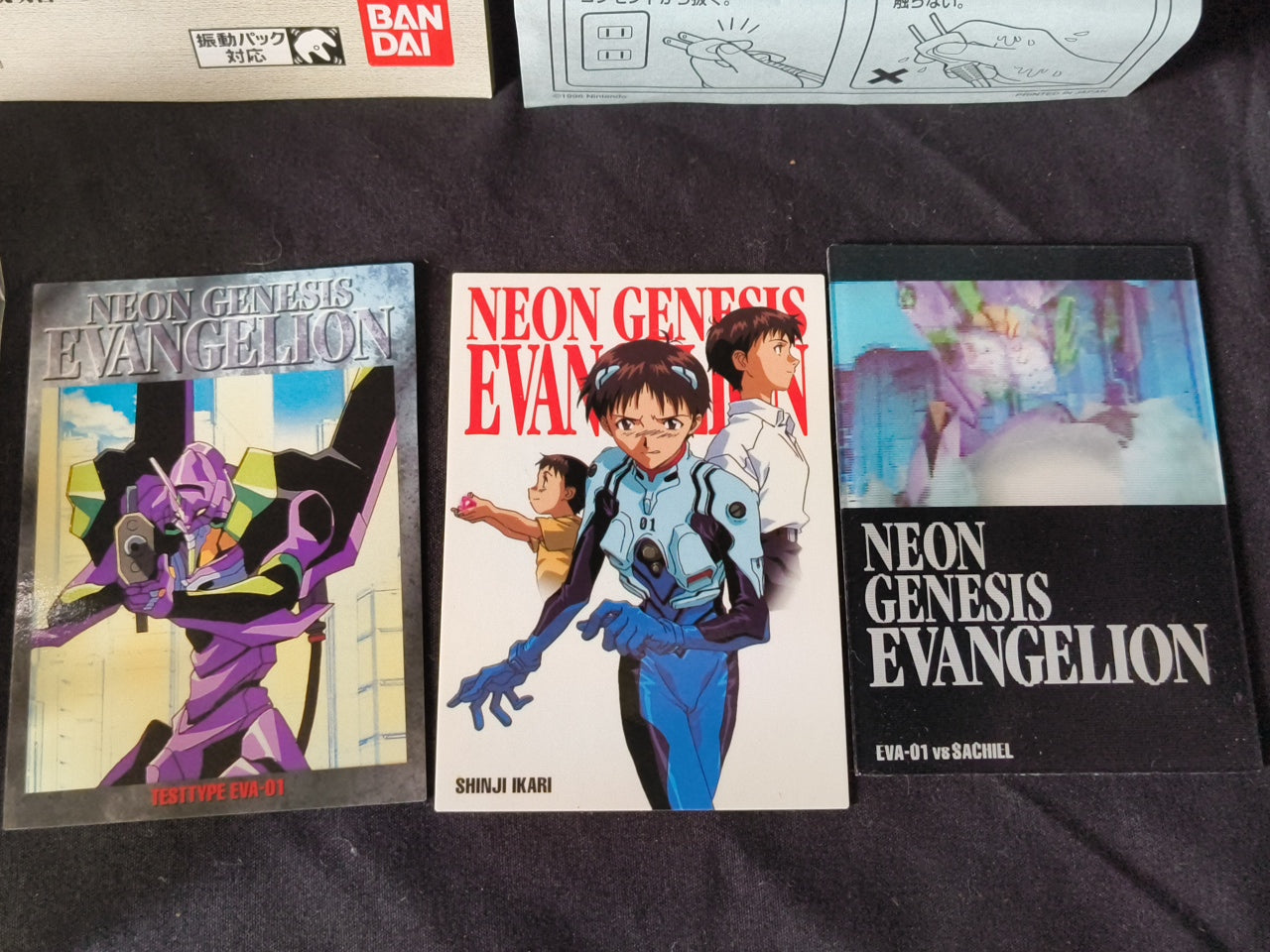 Used, NEON GENESIS EVANGELION with Bonus Cards set Nintendo 64 Japan-h0411-