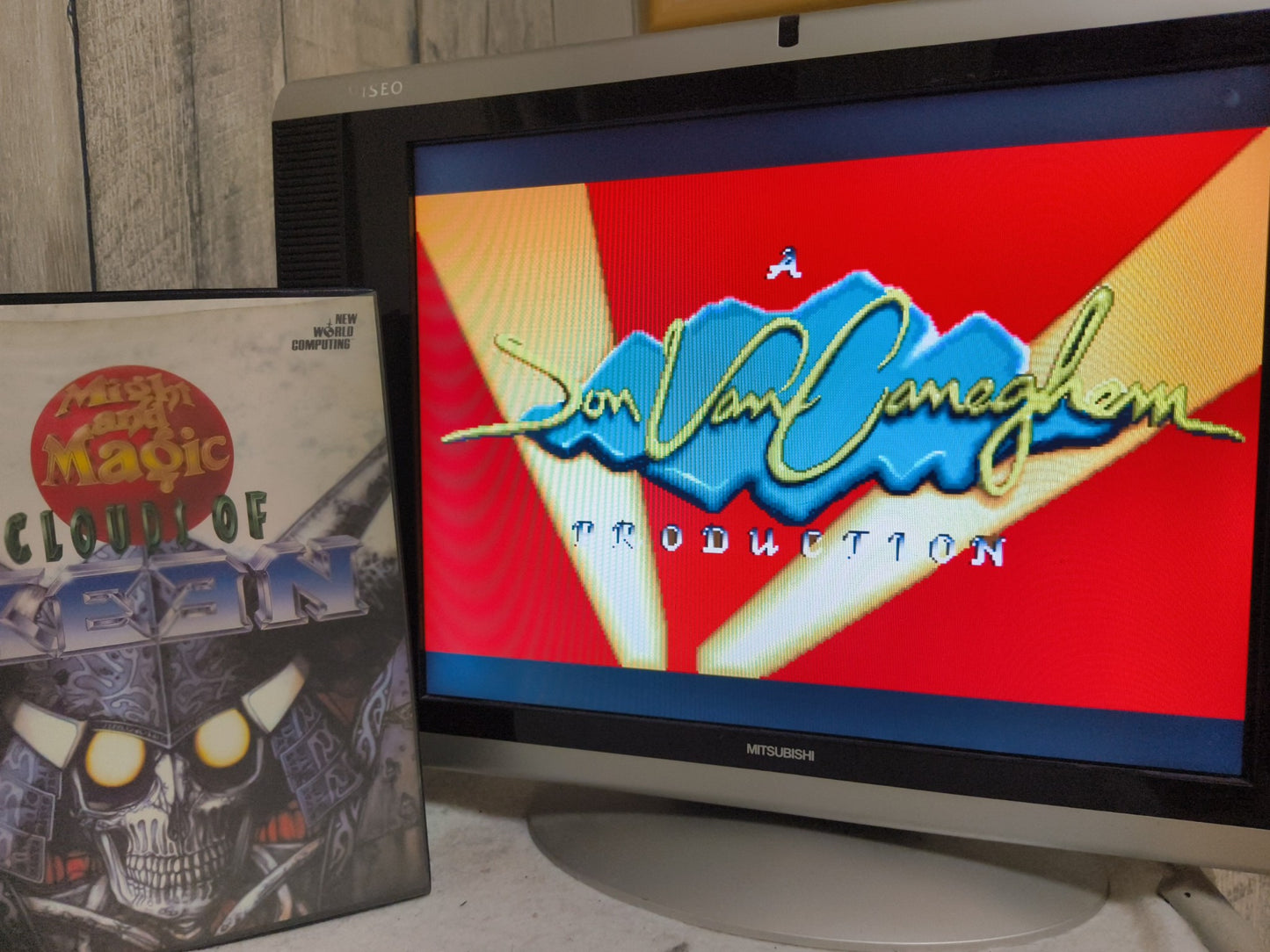 Might and Magic Clouds of XEEN FM TOWNS / MARTY Game disk, Manual, Box set Japan