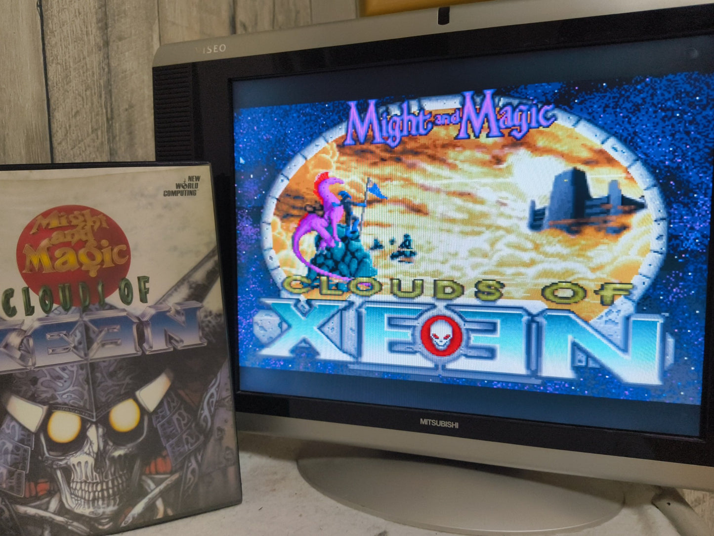 Might and Magic Clouds of XEEN FM TOWNS / MARTY Game disk, Manual, Box set Japan