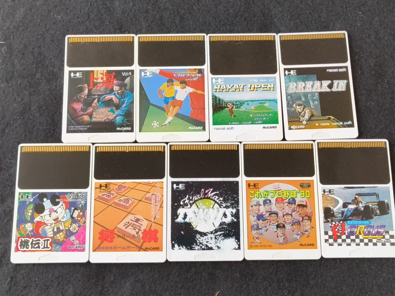 Whole sale Lots of PC Engine Hu-card Games 9-PCS set, Working -h0413-