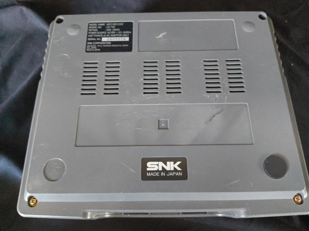 SNK NEO GEO CDZ NGCD Console System,w/Controllers, AC Adapter set, working-h0415