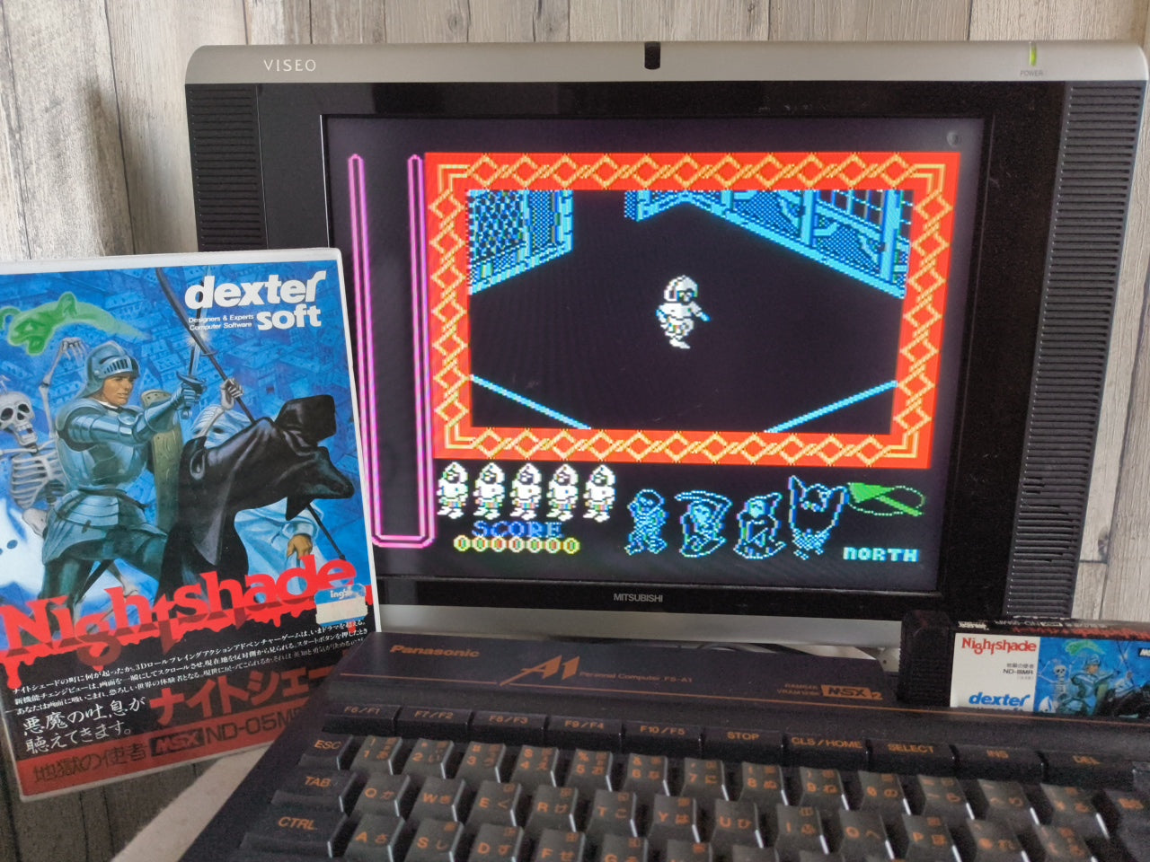 Nightshade MSX/MSX2 Game Cartridge, Manual and Boxed set, Working Japan-h0415- - Hakushin Retro Game shop