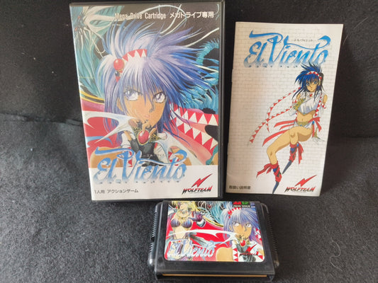 Original Ver. in 1991, El Viento SEGA MEGA DRIVE Cartridge Working Japan-h0417
