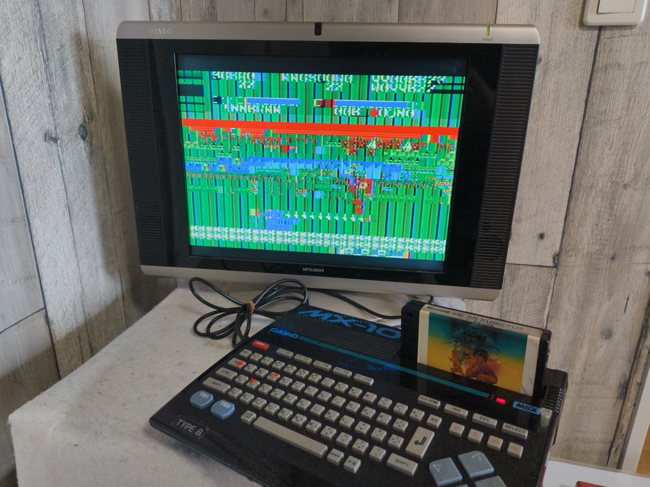 Defective CASIO MSX MX-10 Personal Computer, PSU and RF cable set, Japan-h0420-