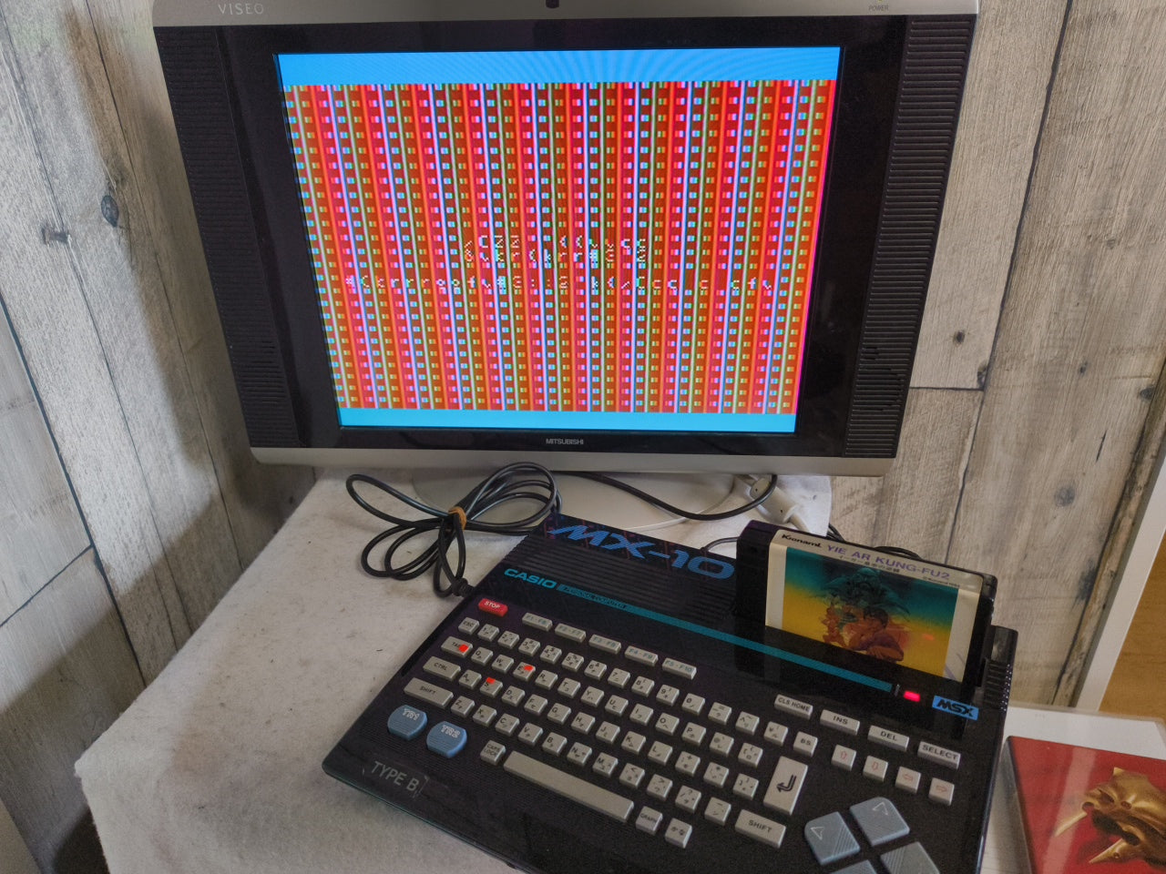 Defective CASIO MSX MX-10 Personal Computer, PSU and RF cable set, Japan-h0420-