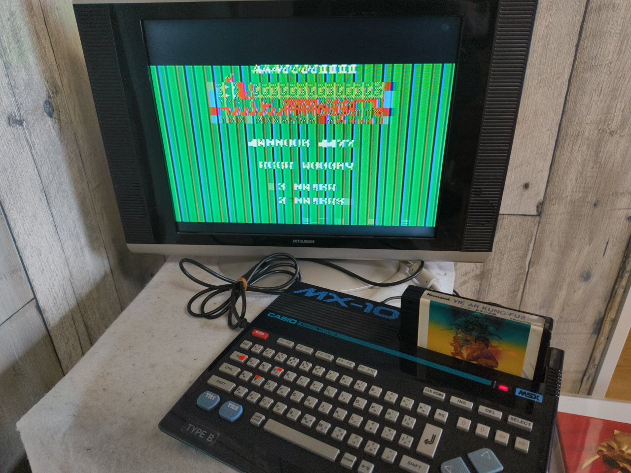 Defective CASIO MSX MX-10 Personal Computer, PSU and RF cable set, Japan-h0420-