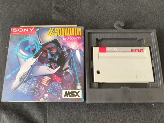 Alpha squadron SONY HIT BIT MSX Game Cartridge and Box set, Working Japan-h0420-