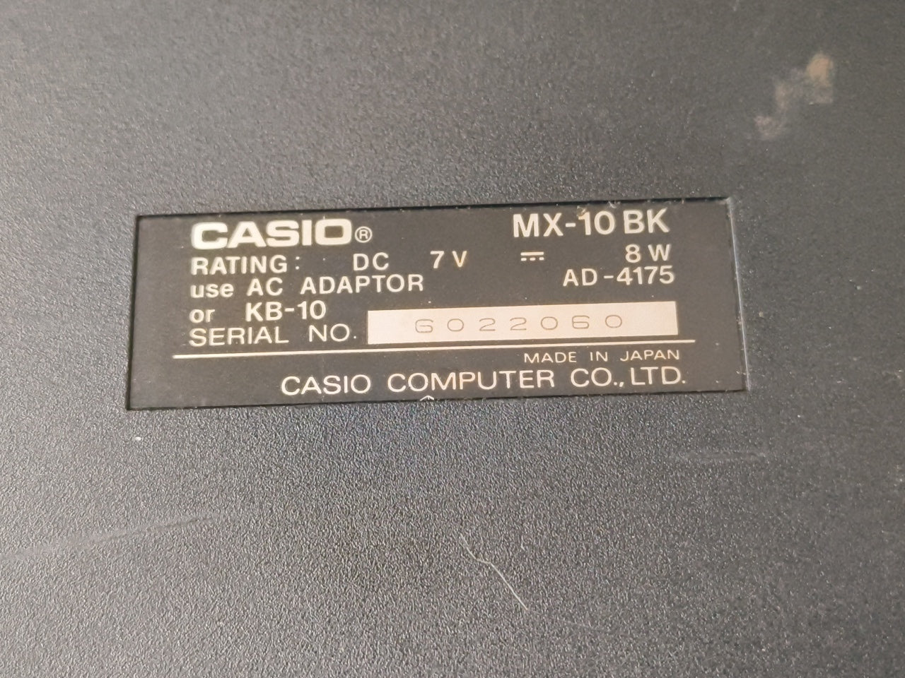 Defective CASIO MSX MX-10 Personal Computer, PSU and RF cable set, Japan-h0420-