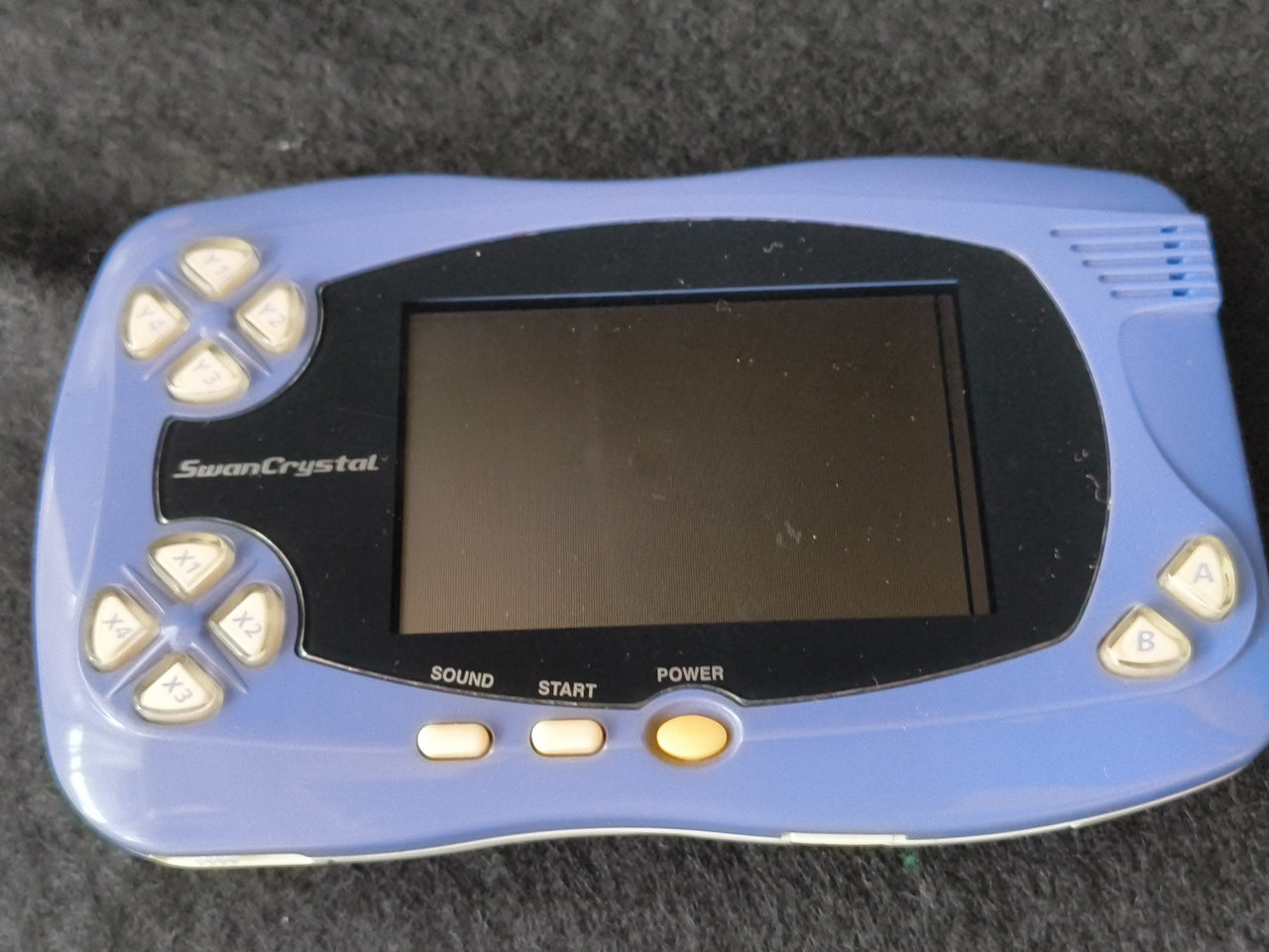 Defective, Wonder Swan Crystal Clear Blue BANDAI WSC Handheld Console-h0420-