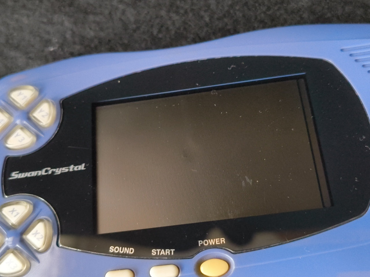 Defective, Wonder Swan Crystal Clear Blue BANDAI WSC Handheld Console-h0420-