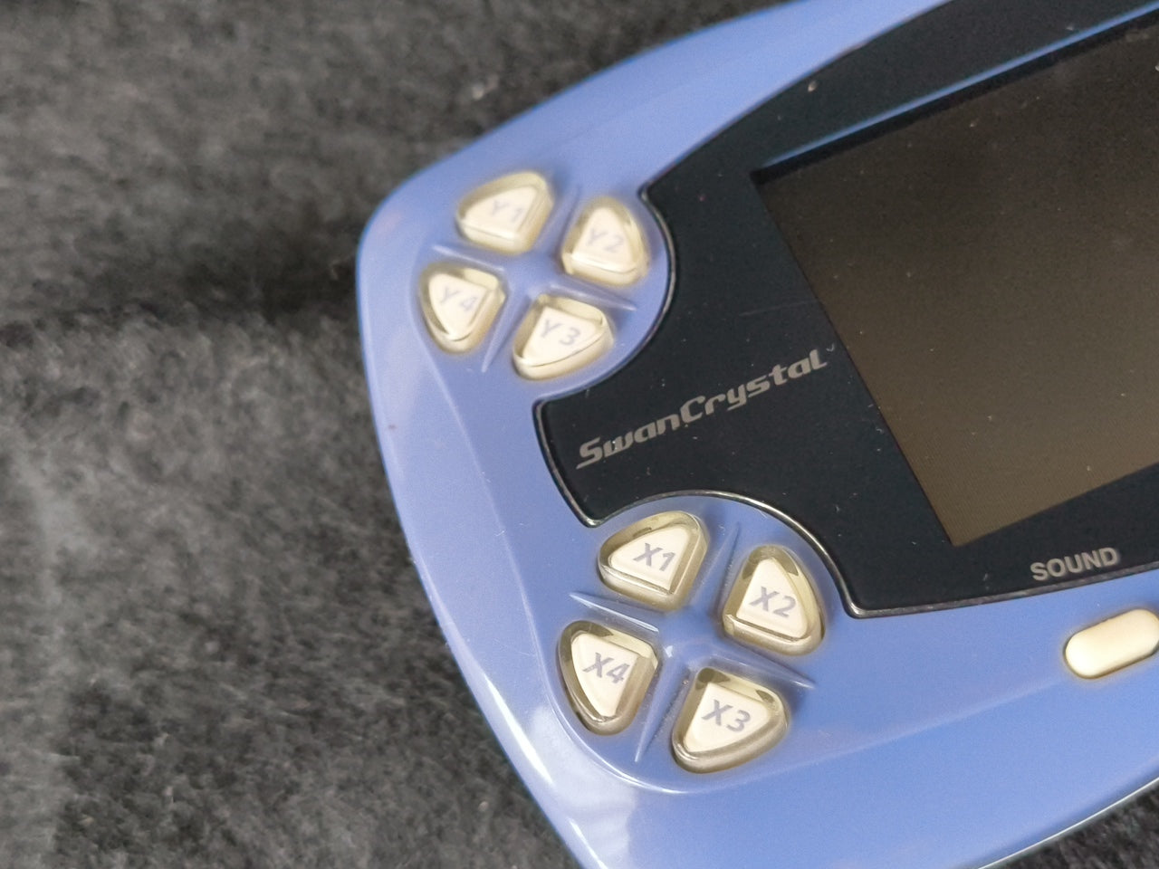 Defective, Wonder Swan Crystal Clear Blue BANDAI WSC Handheld Console-h0420-