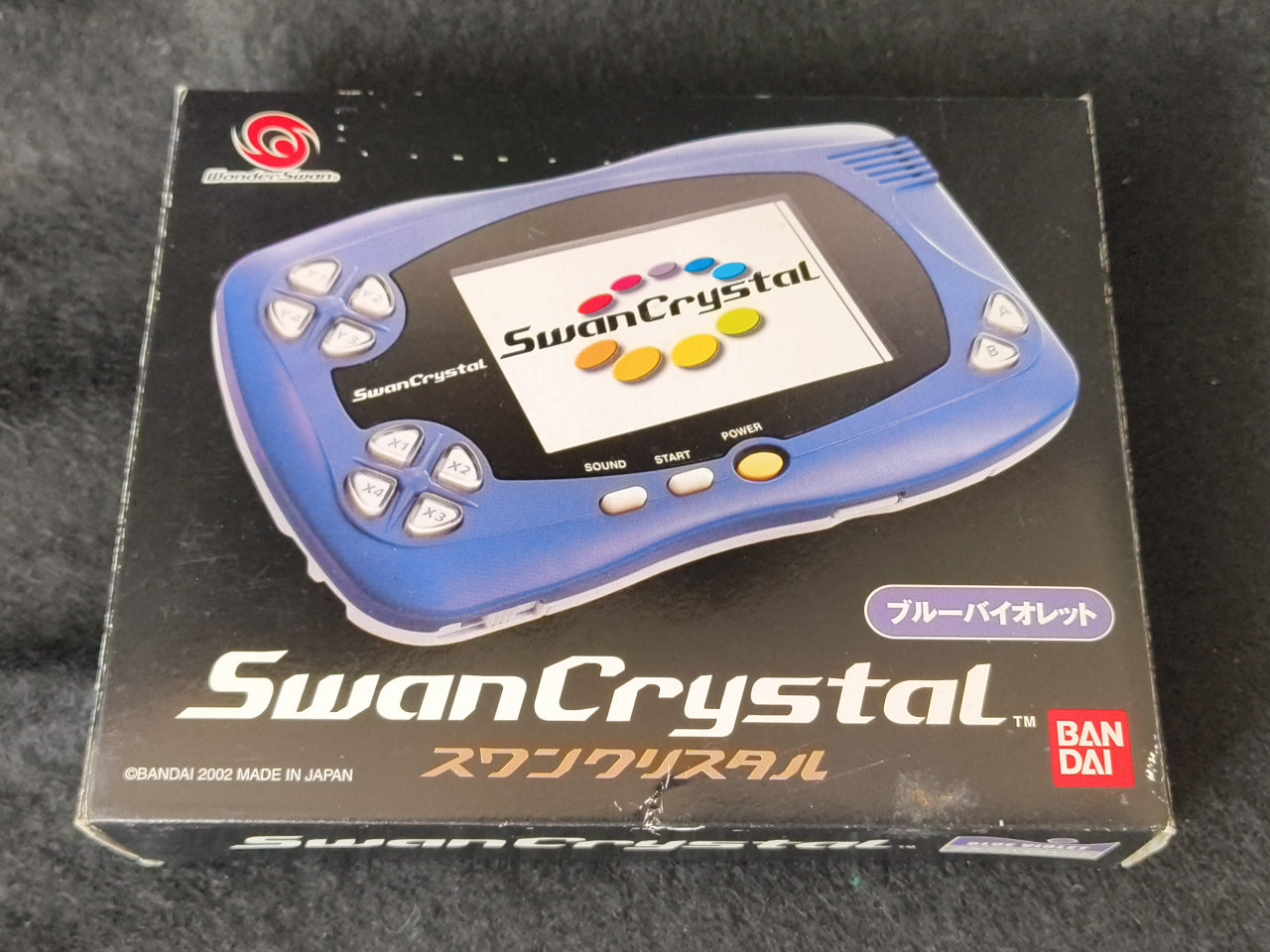 Defective, Wonder Swan Crystal Clear Blue BANDAI WSC Handheld Console-h0420-