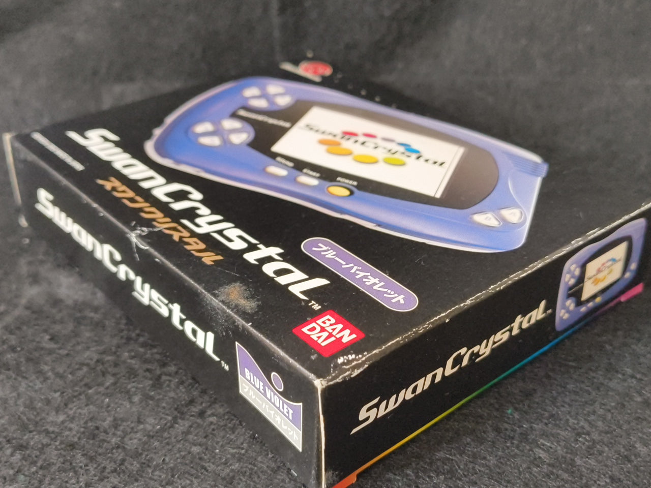 Defective, Wonder Swan Crystal Clear Blue BANDAI WSC Handheld Console-h0420-