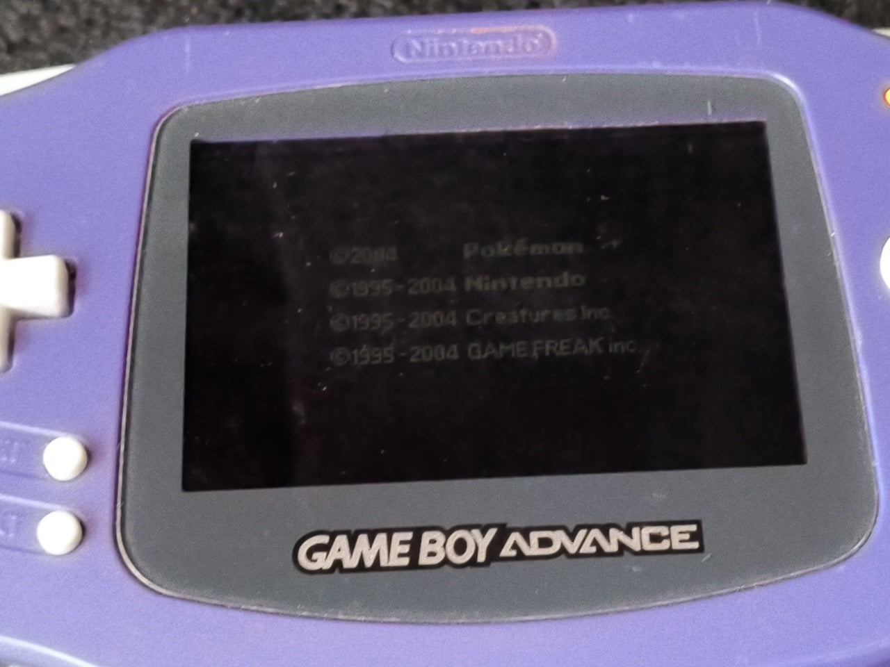 Used,GAMEBOY ADVANCE CONSOLE GBA Indigo Purple color AGB-001 Working Japan-h0420